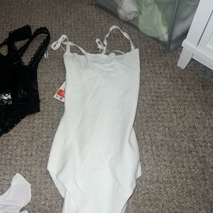 Zara white cross back bodysuit